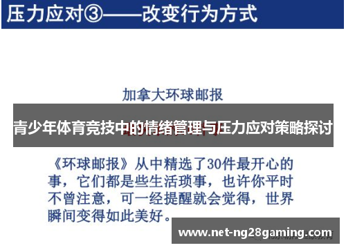 青少年体育竞技中的情绪管理与压力应对策略探讨